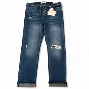 KanCan Klover Mid Rise Slim Straight Leg Jeans Women’s XL Plus Comfy Stretchy